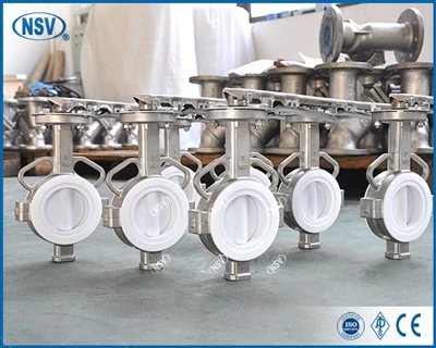 הודעת משלוח: שסתומי פרפר פרוסות CF8M מרופדות PTFE